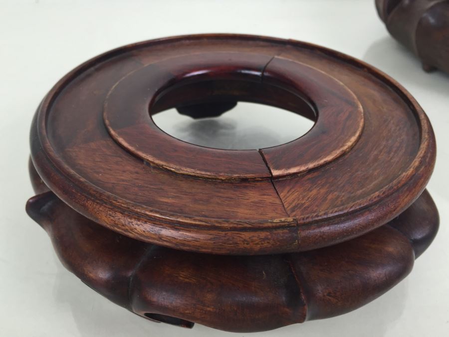 JUST ADDED - (8) Vintage Rosewood Carved Stands [Photo 19]