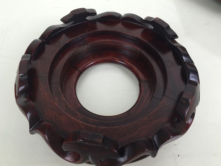 JUST ADDED - (8) Vintage Rosewood Carved Stands [Photo 21]