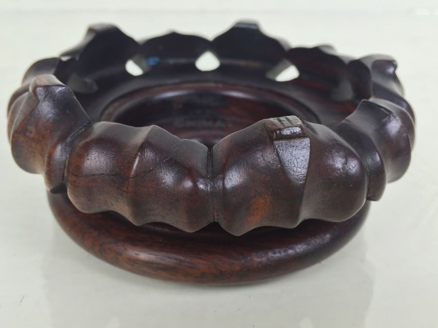 JUST ADDED - (8) Vintage Rosewood Carved Stands [Photo 32]