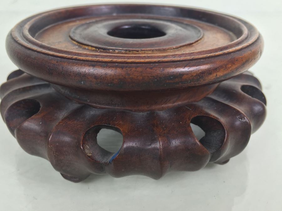 JUST ADDED - (8) Vintage Rosewood Carved Stands [Photo 29]