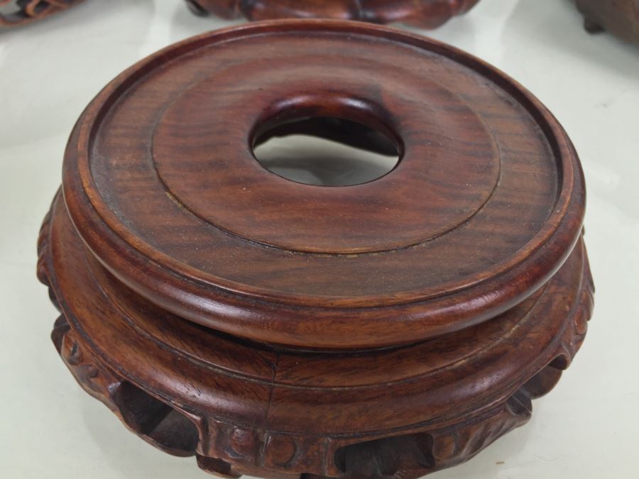 JUST ADDED - (8) Vintage Rosewood Carved Stands [Photo 9]