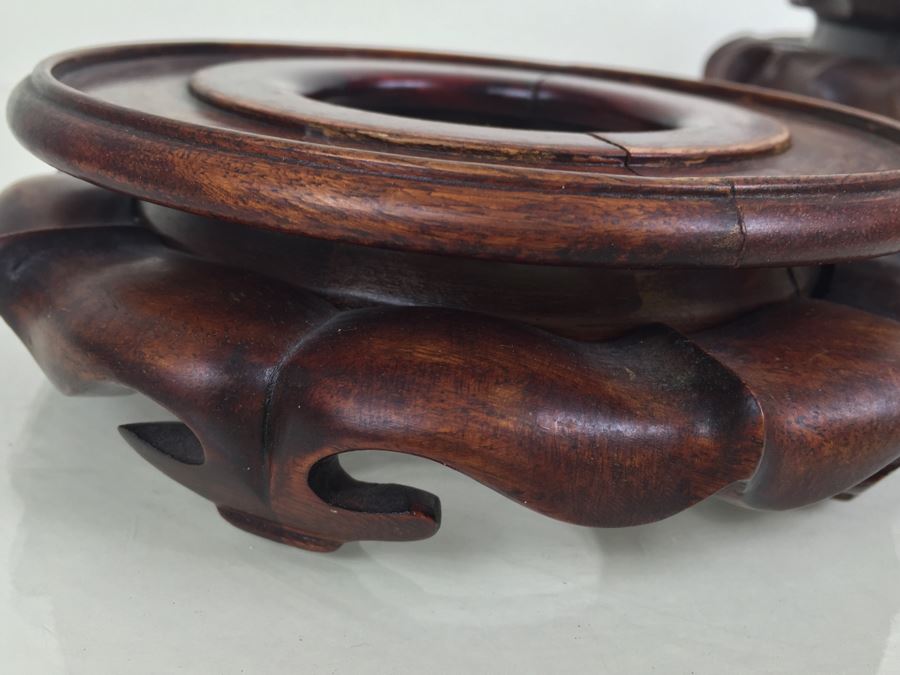 JUST ADDED - (8) Vintage Rosewood Carved Stands [Photo 18]
