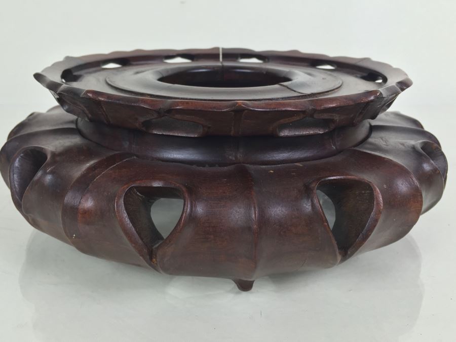 JUST ADDED - (8) Vintage Rosewood Carved Stands [Photo 24]