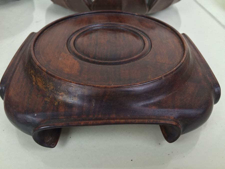 JUST ADDED - (8) Vintage Rosewood Carved Stands [Photo 4]