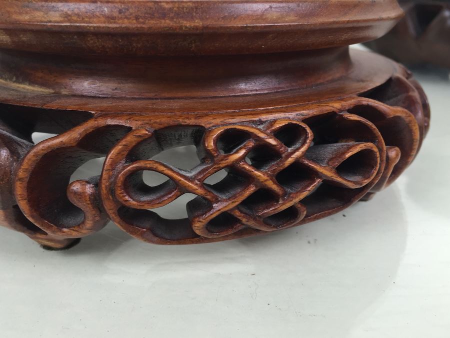 JUST ADDED - (8) Vintage Rosewood Carved Stands [Photo 12]