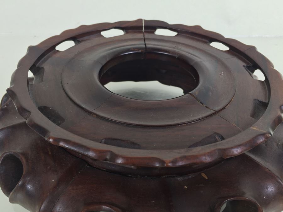 JUST ADDED - (8) Vintage Rosewood Carved Stands [Photo 25]