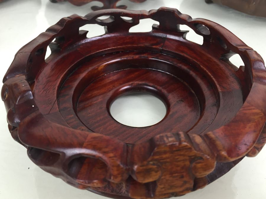 JUST ADDED - (8) Vintage Rosewood Carved Stands [Photo 11]