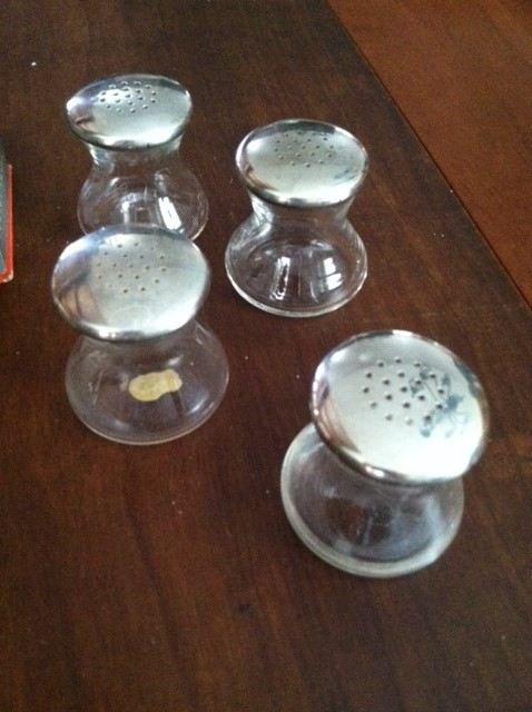 Mid-Century Glass Salt & Pepper Shakers Junior Twins WMF Germany [Photo 2]