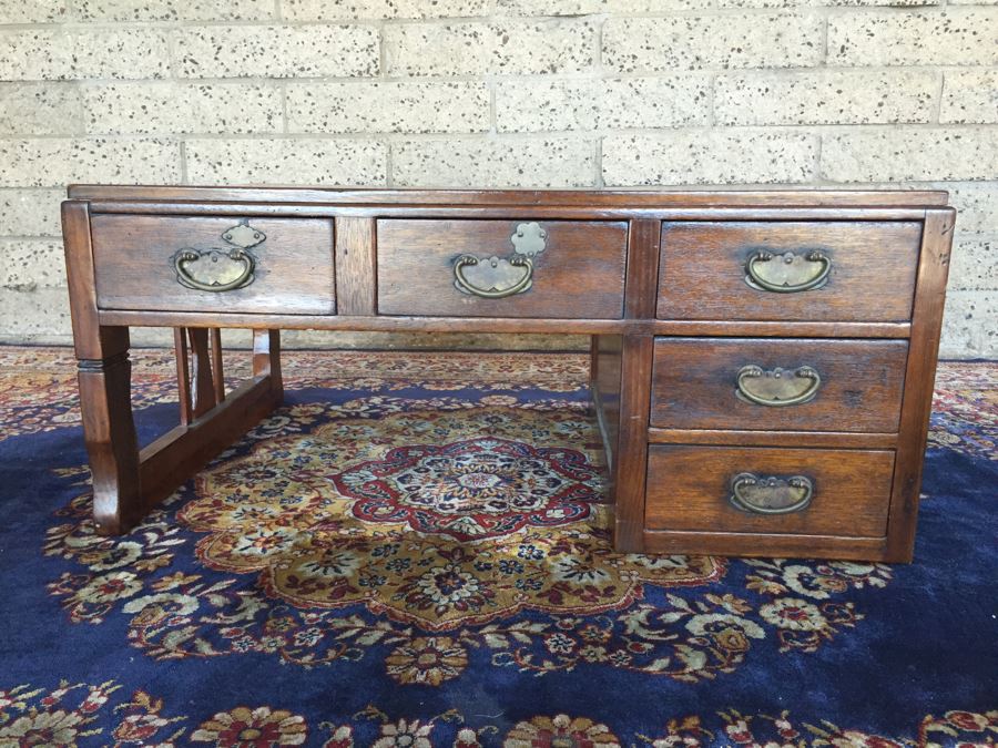 Vintage Wooden Asian Desk [Photo 14]