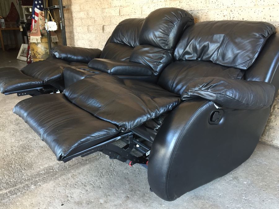 Black Reclining Loveseat [Photo 7]