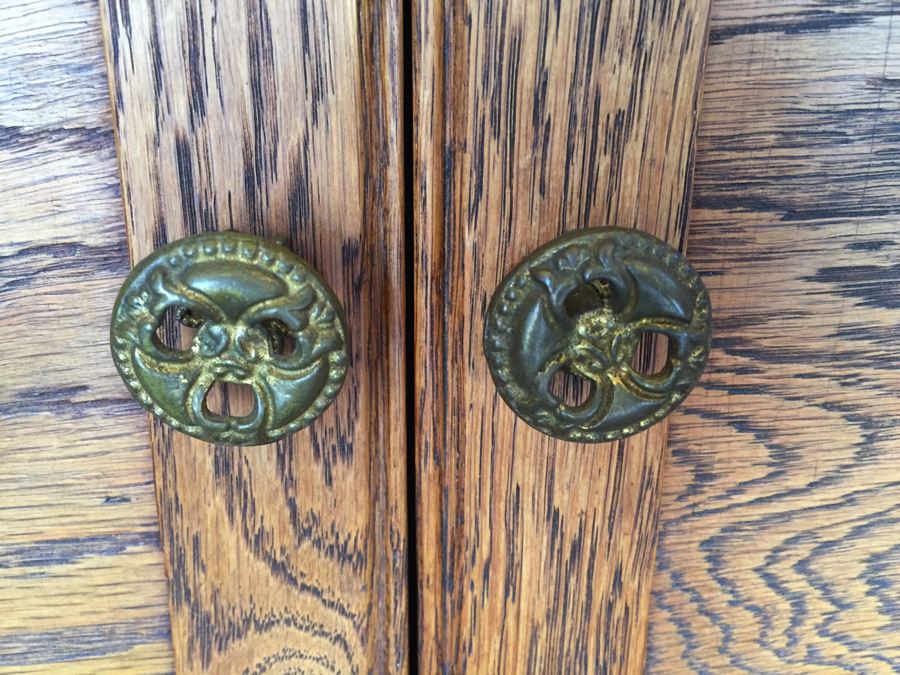 Antique Oak Cabinet Nightstand [Photo 11]