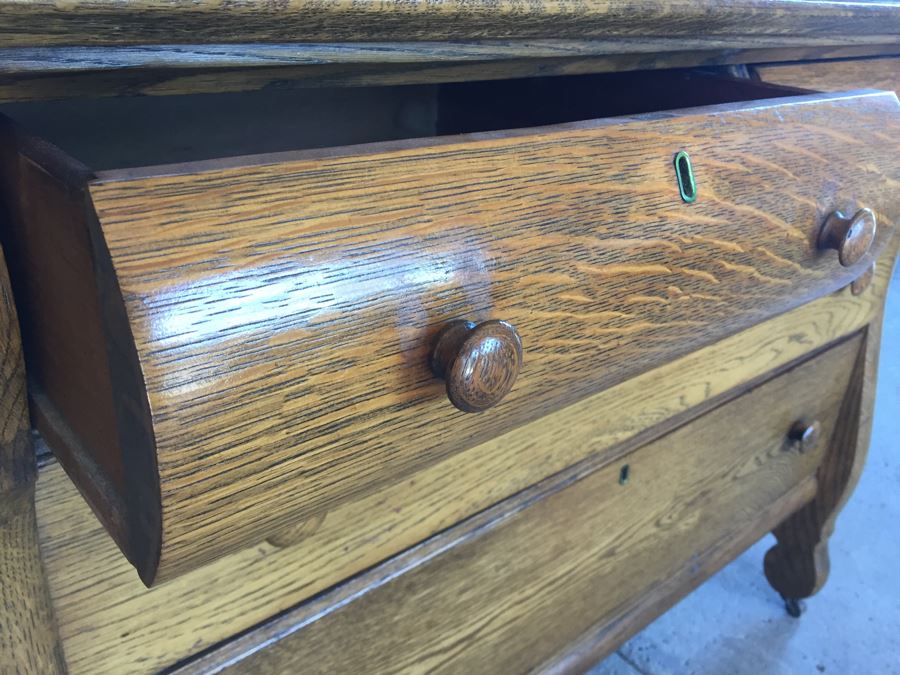 Antique Dresser Chest Of Drawers With Swivel Mirror [Photo 10]