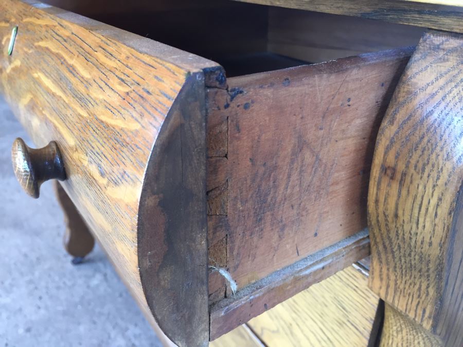 Antique Dresser Chest Of Drawers With Swivel Mirror [Photo 8]