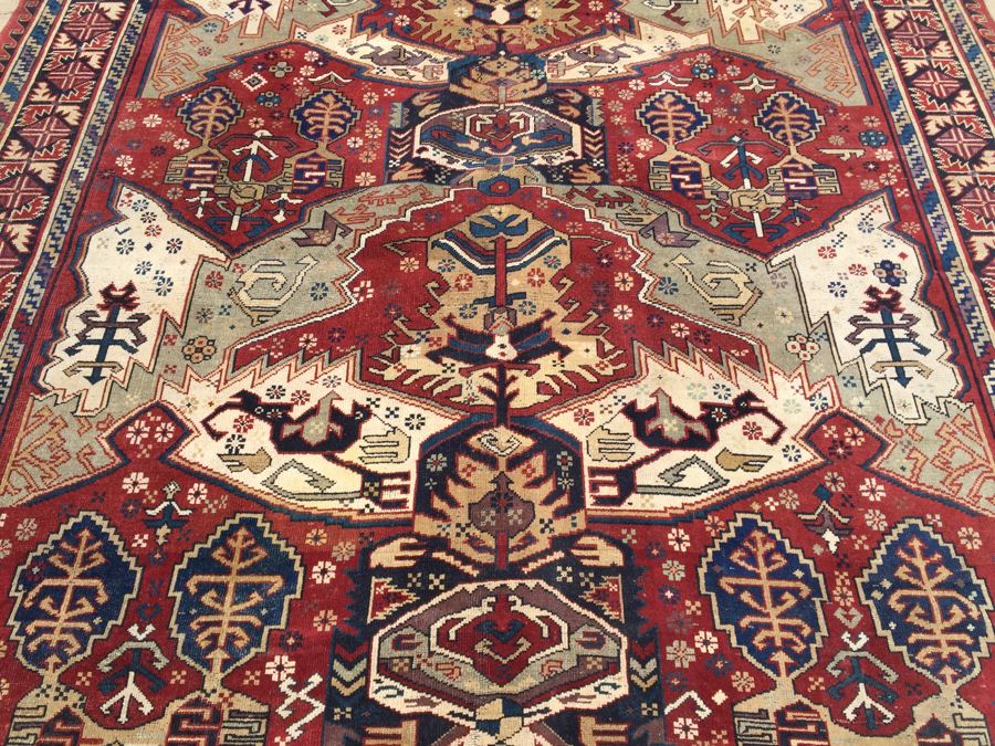 Large Geometric Pattern Persian Area Rug