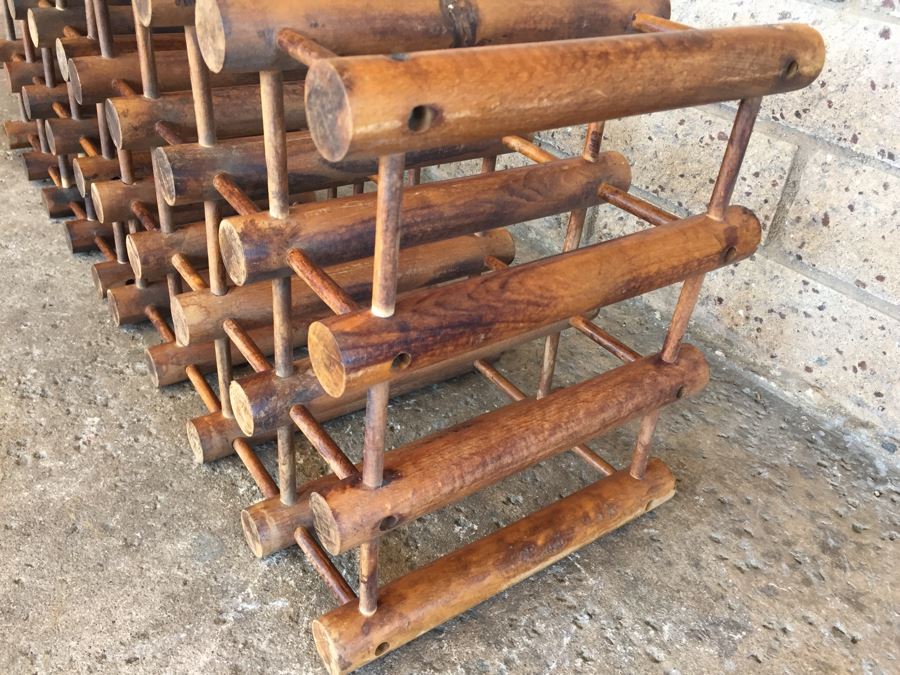 Pair Of Wooden Wine Racks [Photo 6]