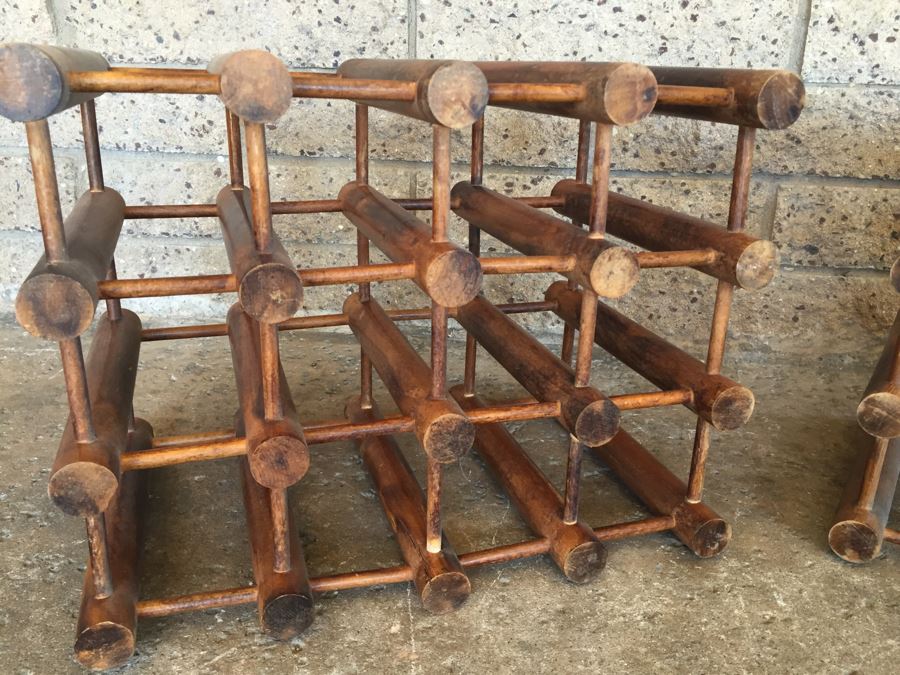 Pair Of Wooden Wine Racks [Photo 9]