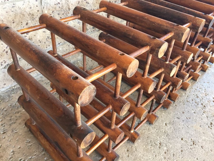 Pair Of Wooden Wine Racks [Photo 5]