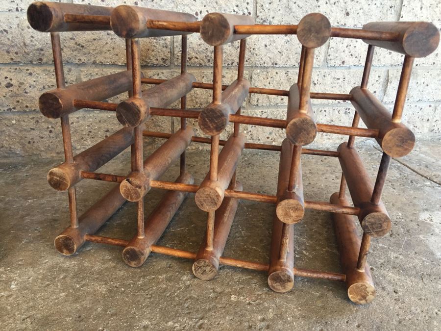 Pair Of Wooden Wine Racks [Photo 7]