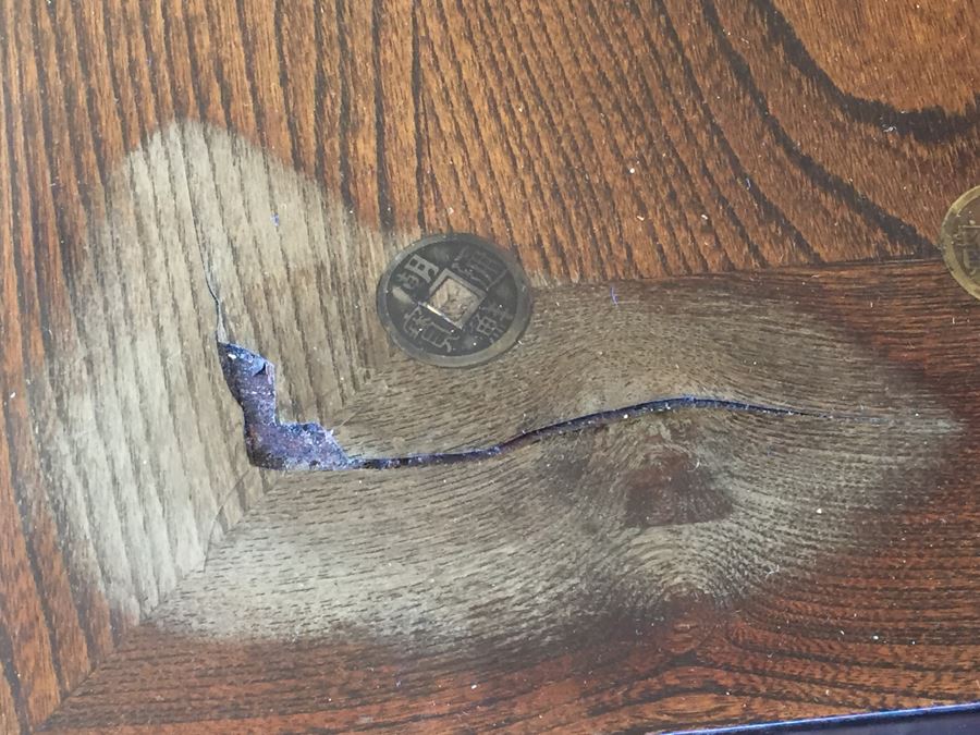 Pair Of Korean Carved Wooden Cabinets Nightstands With Brass Accents And Lock And Key [Photo 19]