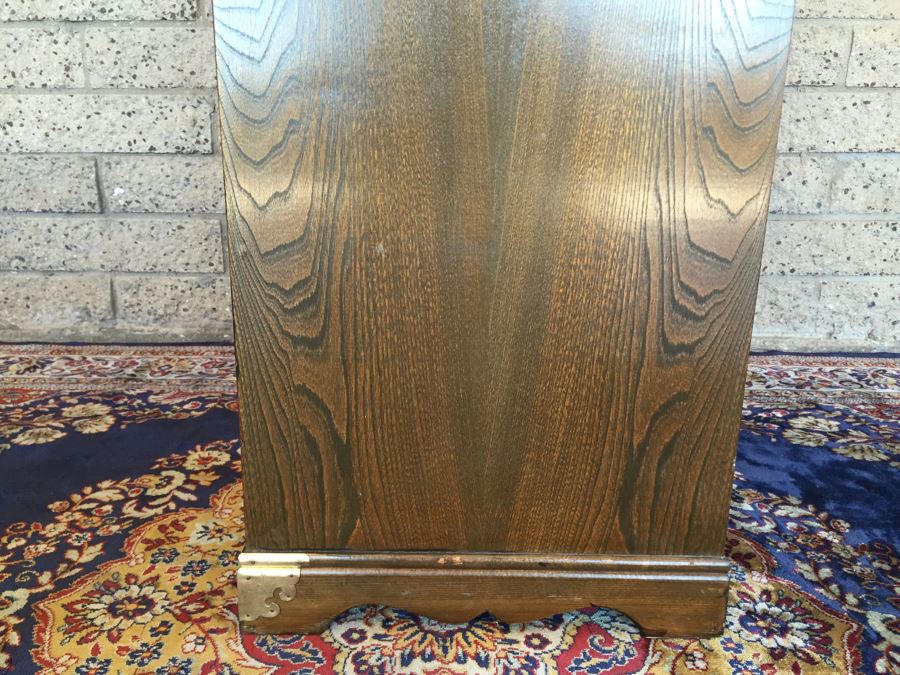 Vintage Korean Silverware Chest Jewelry Chest Of Drawers With Brass Accents And Lock And Key [Photo 23]