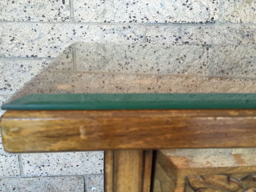 Spanish Carved Wood Cabinet Console Sofa Table [Photo 16]