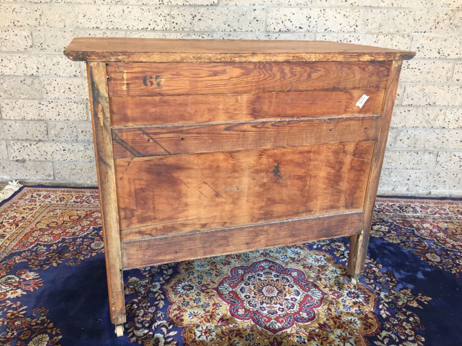 Antique Oak Cabinet Nightstand On Casters