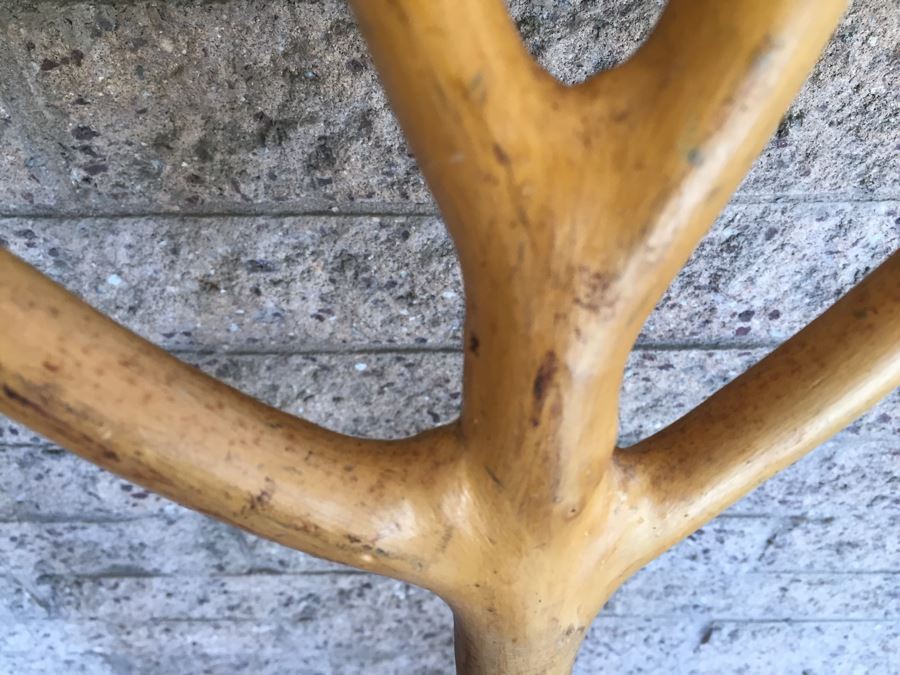 Hand Carved Wooden Staff And Pitchfork From Spain [Photo 5]