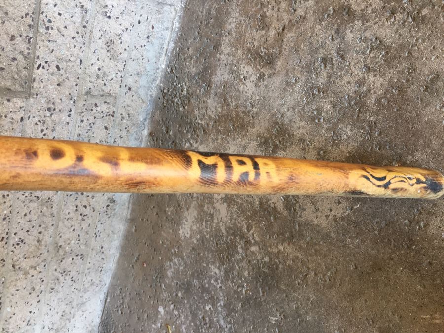 Hand Carved Wooden Staff And Pitchfork From Spain [Photo 11]