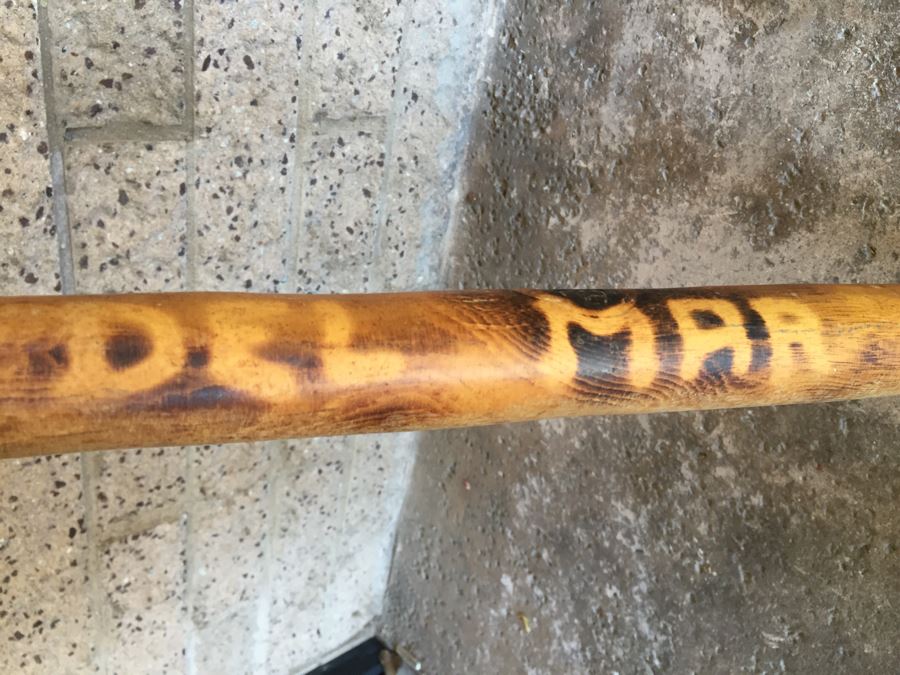 Hand Carved Wooden Staff And Pitchfork From Spain [Photo 12]