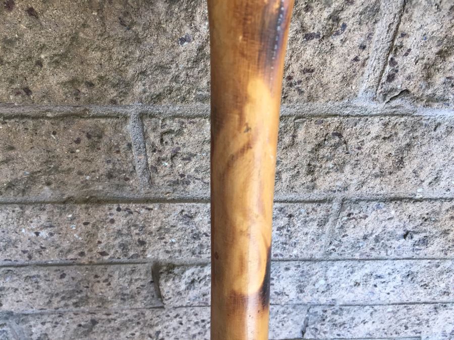 Hand Carved Wooden Staff And Pitchfork From Spain [Photo 7]