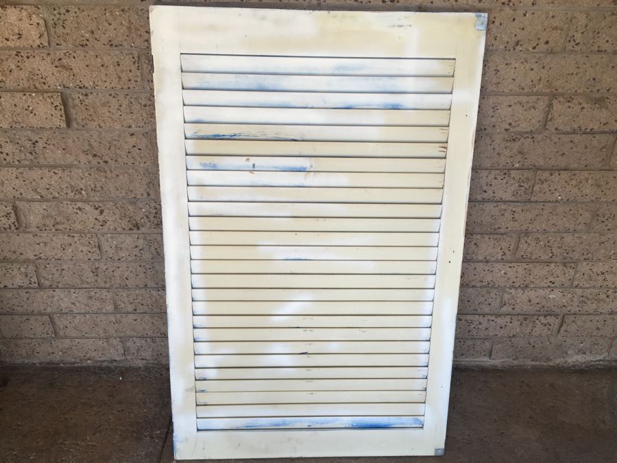 Distressed Blue Shutters With Four Coat Hanger Hooks [Photo 6]