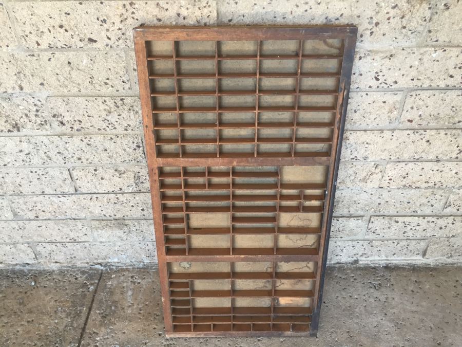 Vintage Printers Wooden Tray Drawer Shadow Box [Photo 4]