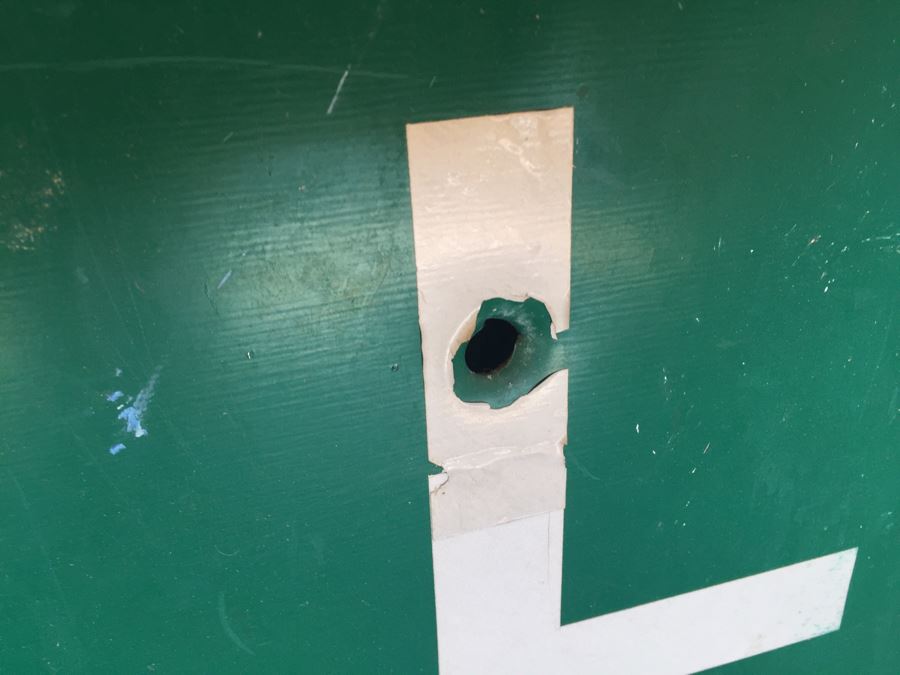 Vintage CA Highway Sign From Northern California 'Lake County Line' With Several Bullet Holes [Photo 4]