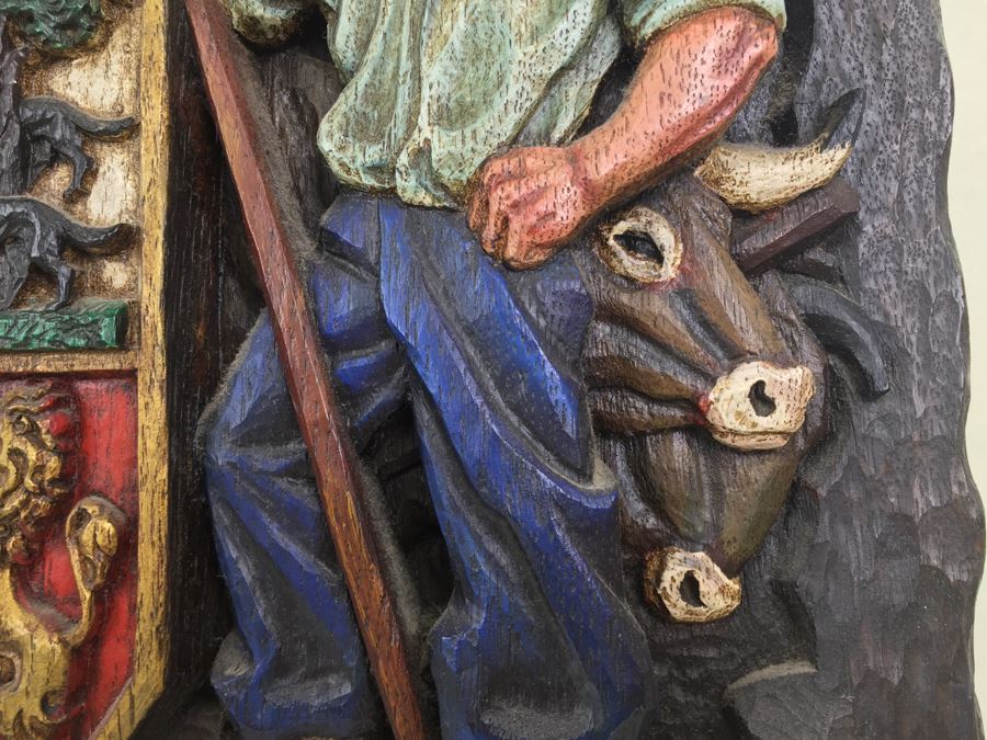 Large Spanish Sign Molded Plastic On Wood Backing 'Euskalerria' Basque Country Spain [Photo 8]