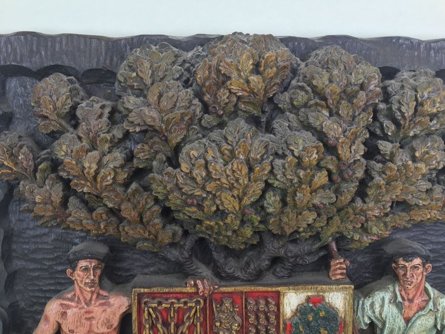 Large Spanish Sign Molded Plastic On Wood Backing 'Euskalerria' Basque Country Spain [Photo 4]