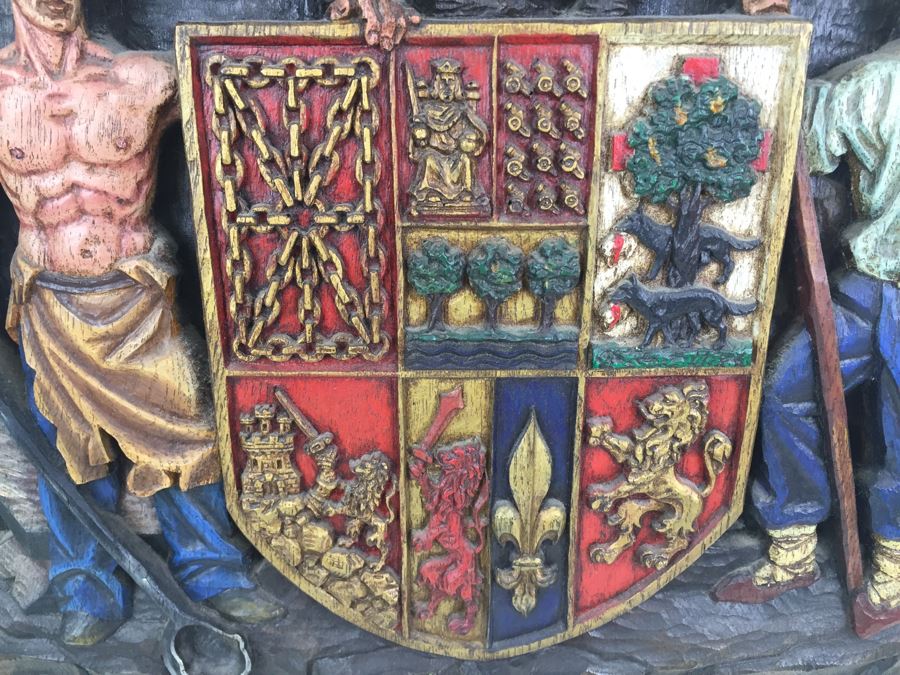 Large Spanish Sign Molded Plastic On Wood Backing 'Euskalerria' Basque Country Spain [Photo 5]