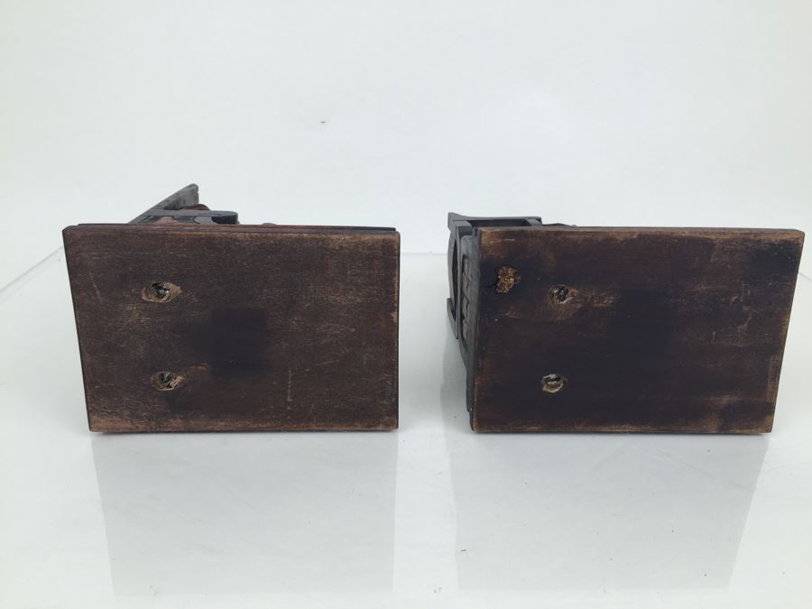 Pair Of Vintage Spainish Carved Wood Sancho Panza & Don Quixote Bookends [Photo 16]