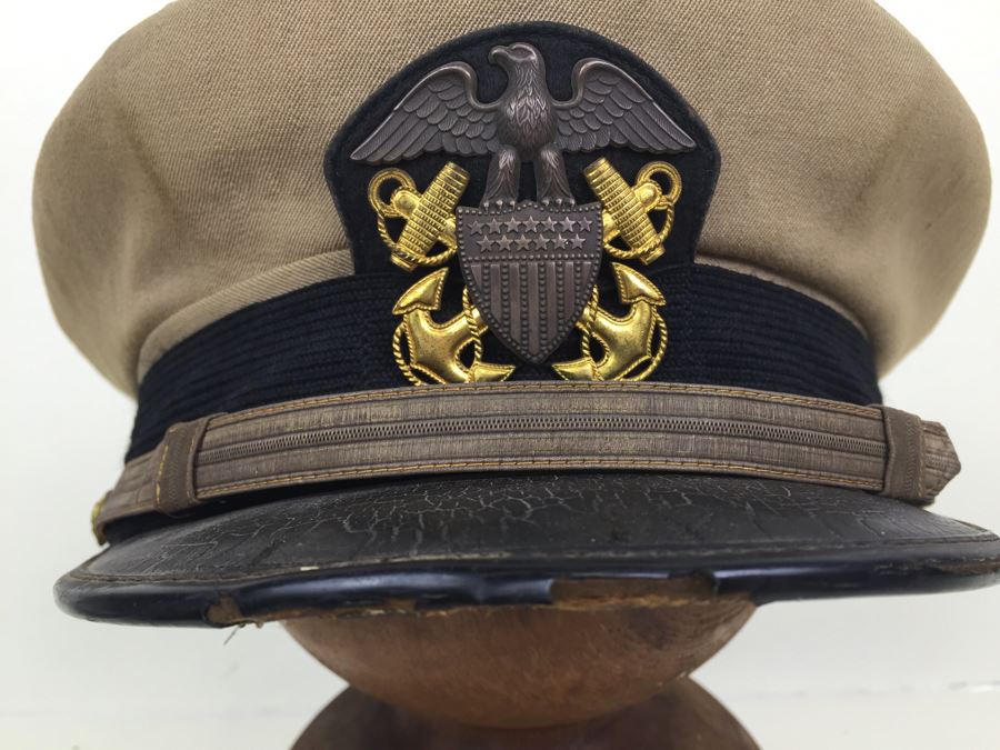 Vintage World War II Lieutenant Dental Corps United States Navy Hat [Photo 2]