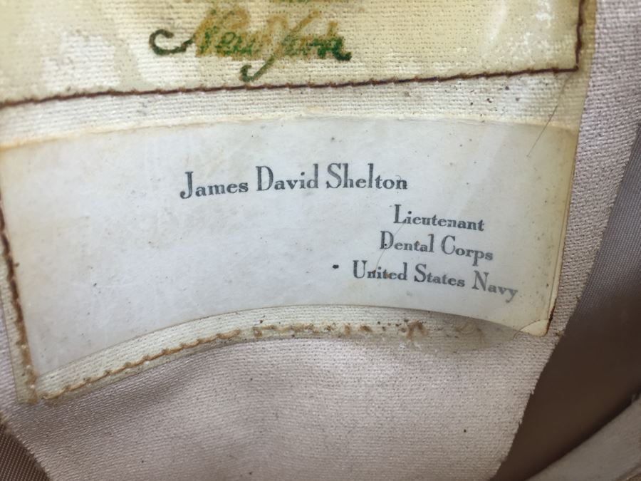 Vintage World War II Lieutenant Dental Corps United States Navy Hat [Photo 8]