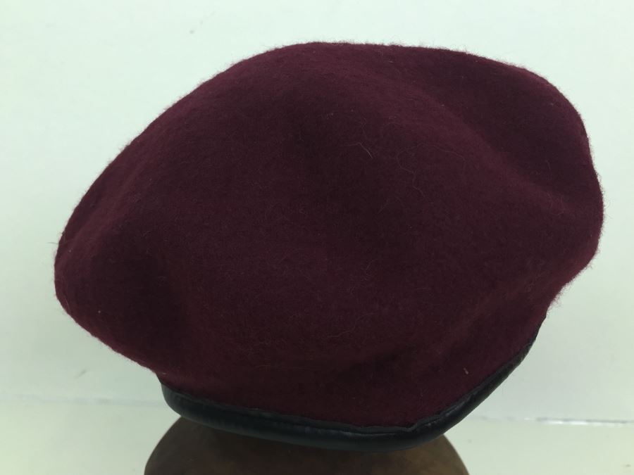 Vintage Wool Beret Cap With Harley-Davidson Pin Size 7 [Photo 3]
