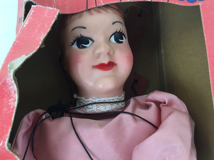Hazelle's Popular Marionettes Puppet 820 Toe Dancer With Damaged Original Box And Vintage Catalog [Photo 4]