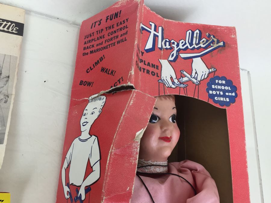 Hazelle's Popular Marionettes Puppet 820 Toe Dancer With Damaged Original Box And Vintage Catalog [Photo 5]