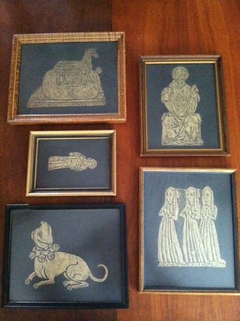 Nice Collection of Framed Brass Rubbings