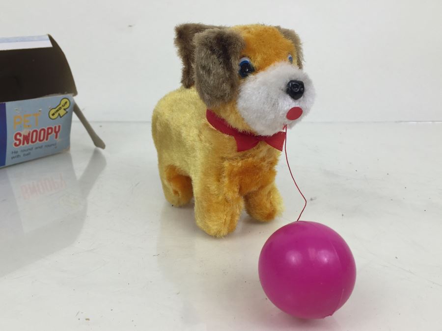 Working Vintage Wind-Up Pet Snoopy Toy With Original Box By Jamina [Photo 10]