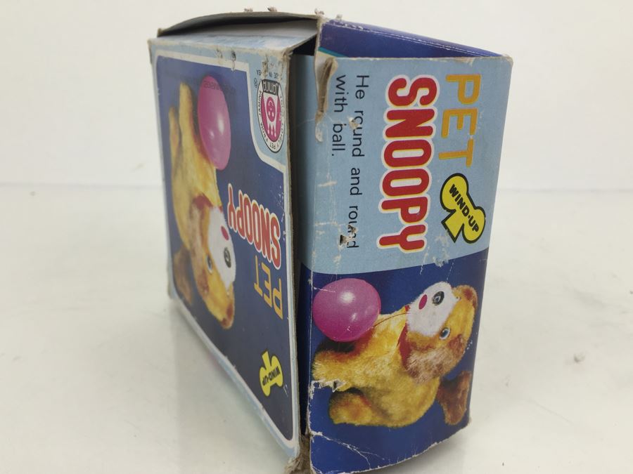 Working Vintage Wind-Up Pet Snoopy Toy With Original Box By Jamina [Photo 5]