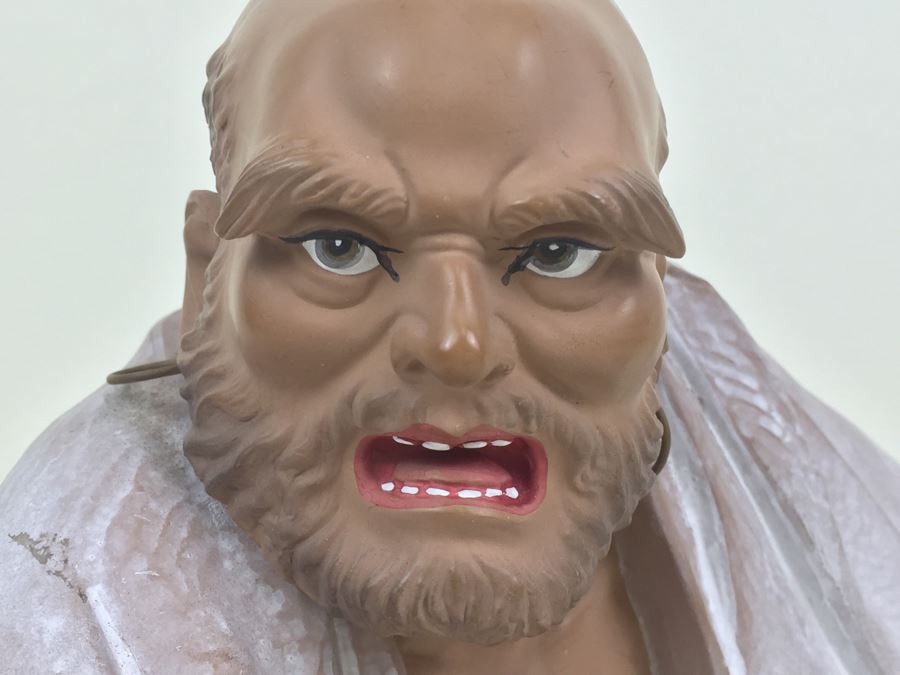 Signed Japanese Fighting Monk Figurine With Box [Photo 3]