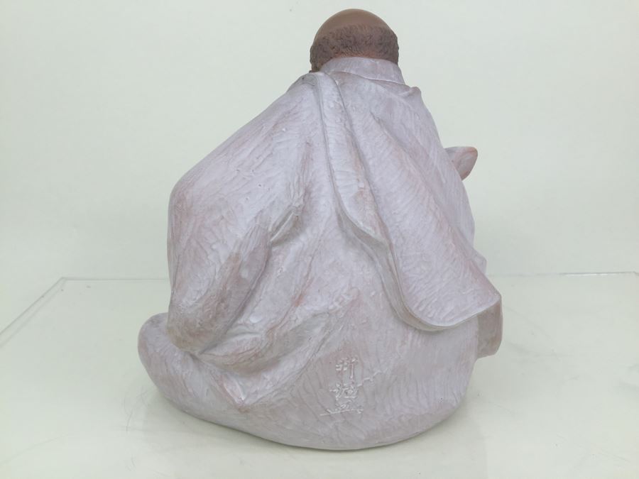 Signed Japanese Fighting Monk Figurine With Box [Photo 10]