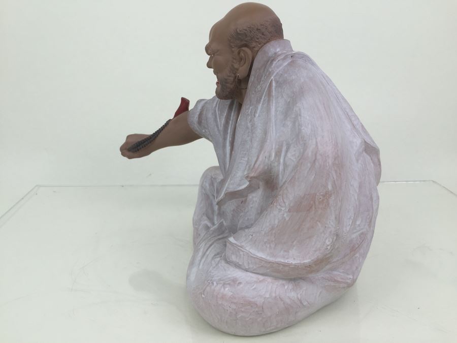 Signed Japanese Fighting Monk Figurine With Box [Photo 12]