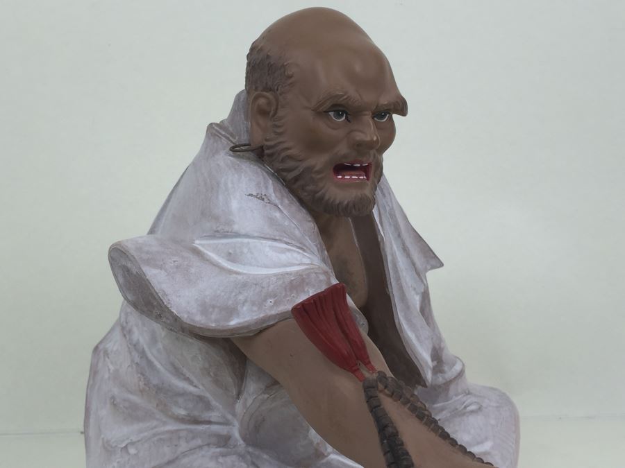 Signed Japanese Fighting Monk Figurine With Box [Photo 7]
