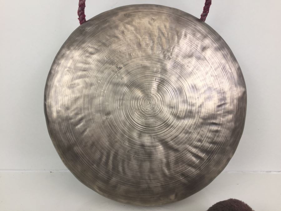 Vintage Brass Gong With Great Tone Loud [Photo 12]